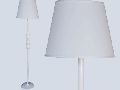 Bright White Color Wooden Floor Lamp